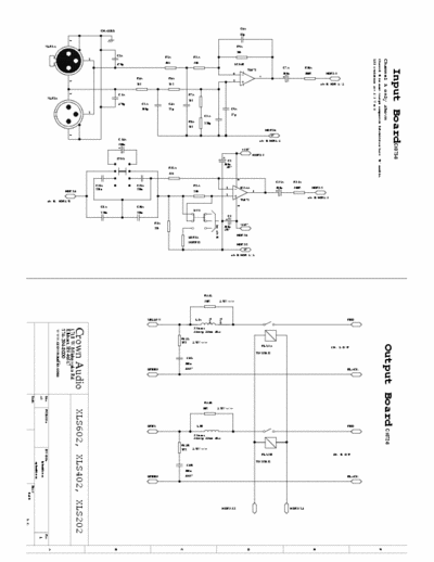 Crown xls 602 xls602 poweramplifier sch.